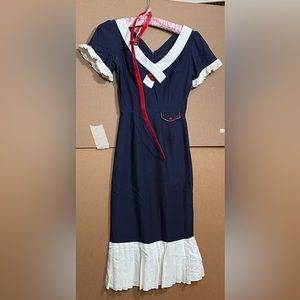 Stop Staring Navy vintage inspired dress